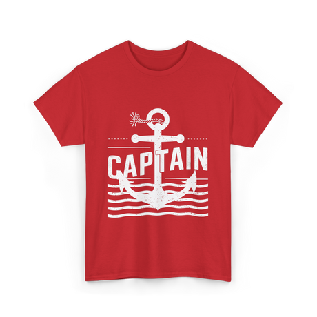 Captain Anchor Nautical Sea T-Shirt - Red