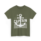 Captain Anchor Nautical Sea T-Shirt - Military Green