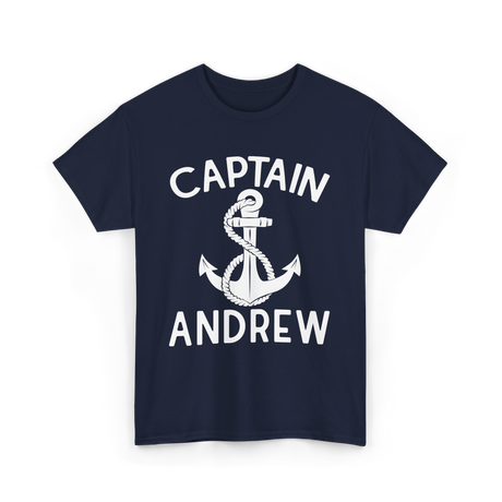 Captain Andrew Boating Captain T-Shirt - Navy