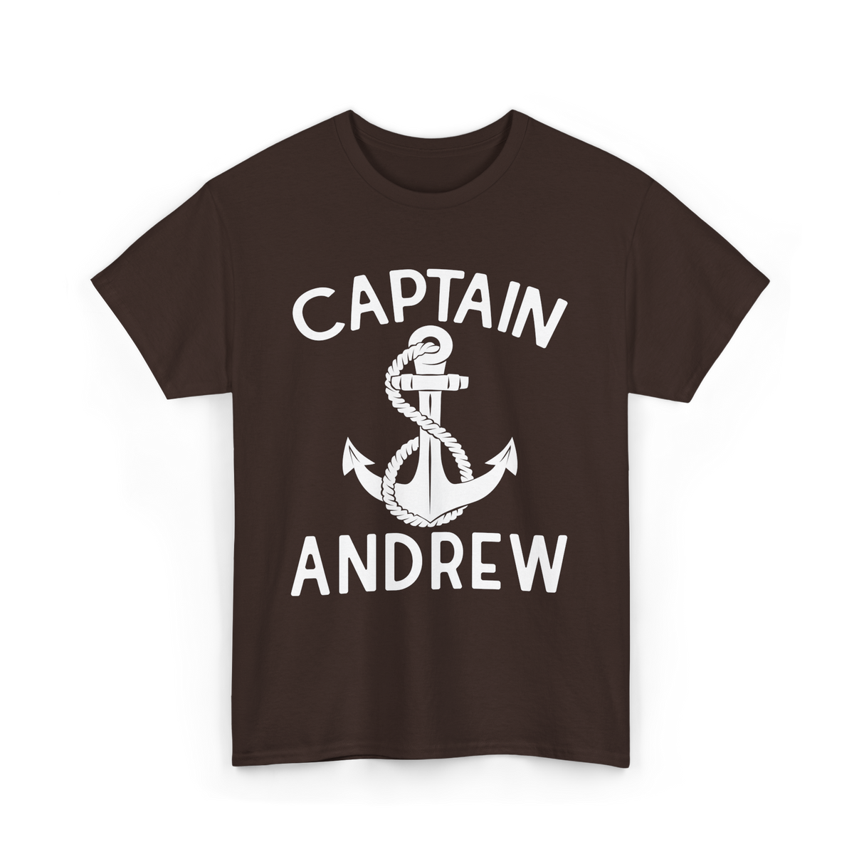 Captain Andrew Boating Captain T-Shirt - Dark Chocolate