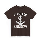 Captain Andrew Boating Captain T-Shirt - Dark Chocolate