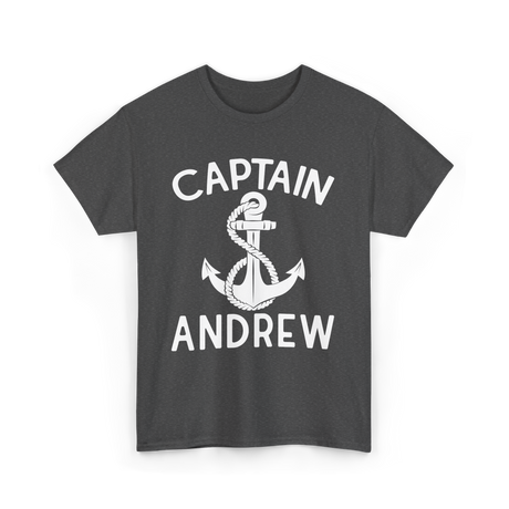 Captain Andrew Boating Captain T-Shirt - Dark Heather