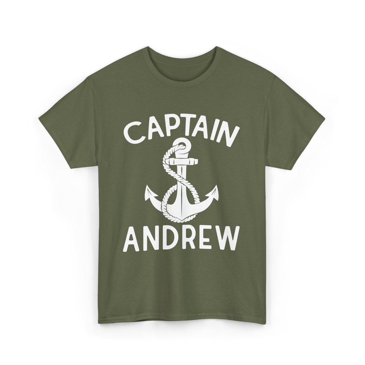 Captain Andrew Boating Captain T-Shirt - Military Green