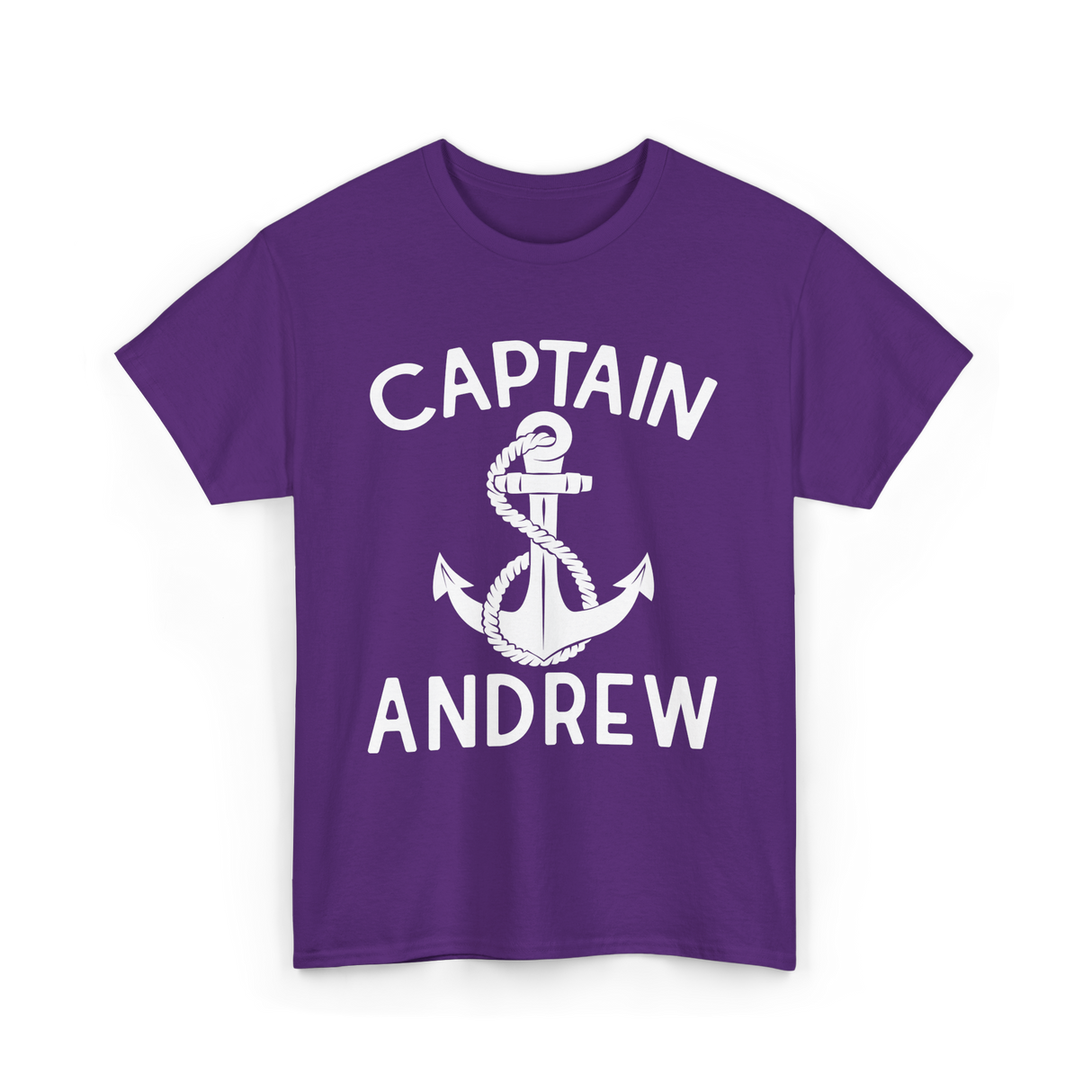 Captain Andrew Boating Captain T-Shirt - Purple