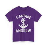 Captain Andrew Boating Captain T-Shirt - Purple