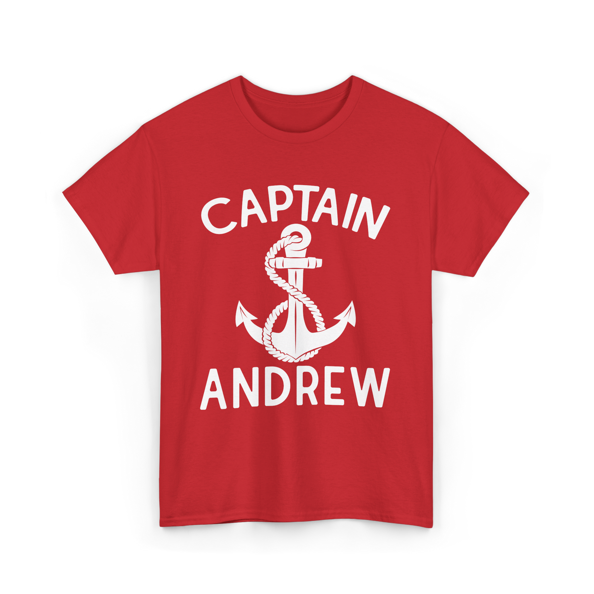 Captain Andrew Boating Captain T-Shirt - Red