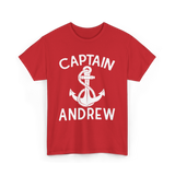 Captain Andrew Boating Captain T-Shirt - Red