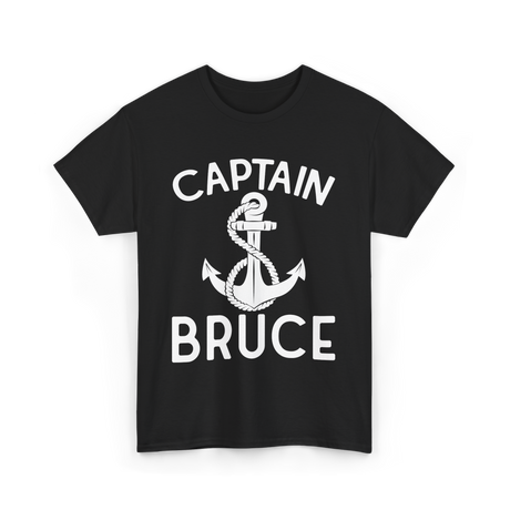 Captain Bruce Boating Captain T-Shirt - Black