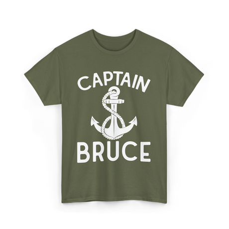 Captain Bruce Boating Captain T-Shirt - Military Green