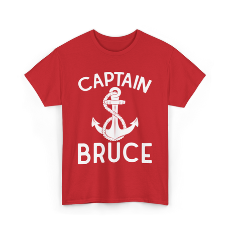 Captain Bruce Boating Captain T-Shirt - Red