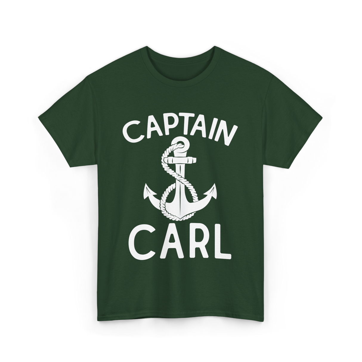 Captain Carl Boating Captain T-Shirt - Forest Green