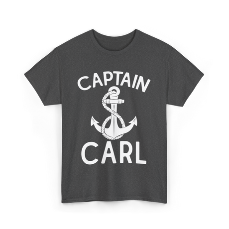 Captain Carl Boating Captain T-Shirt - Dark Heather