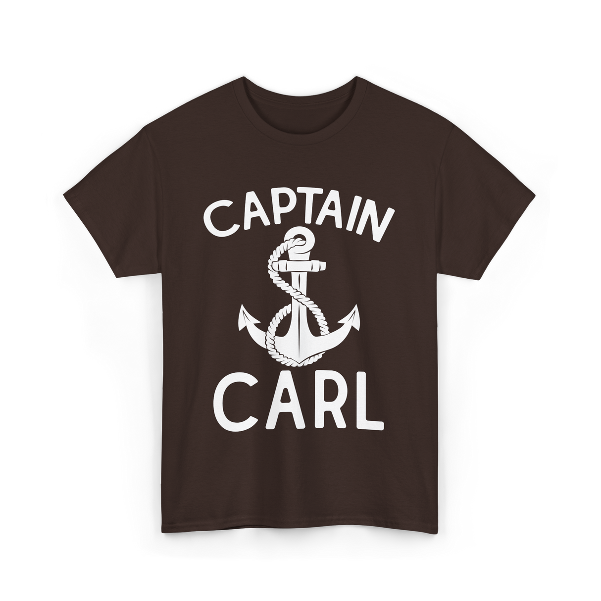 Captain Carl Boating Captain T-Shirt - Dark Chocolate