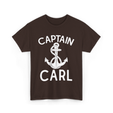 Captain Carl Boating Captain T-Shirt - Dark Chocolate