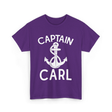 Captain Carl Boating Captain T-Shirt - Purple