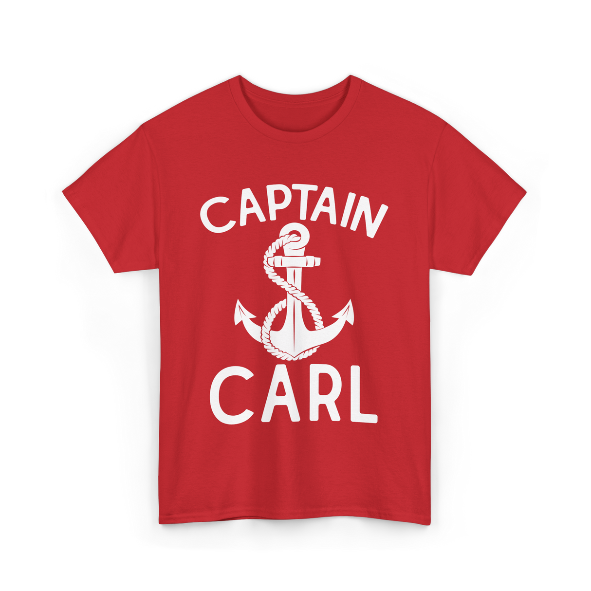 Captain Carl Boating Captain T-Shirt - Red