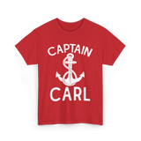 Captain Carl Boating Captain T-Shirt - Red