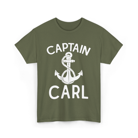 Captain Carl Boating Captain T-Shirt - Military Green