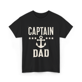 Captain Dad Anchor Boating T-Shirt - Black