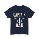 Captain Dad Anchor Boating T-Shirt - Navy