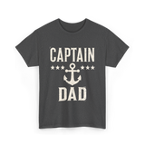 Captain Dad Anchor Boating T-Shirt - Dark Heather