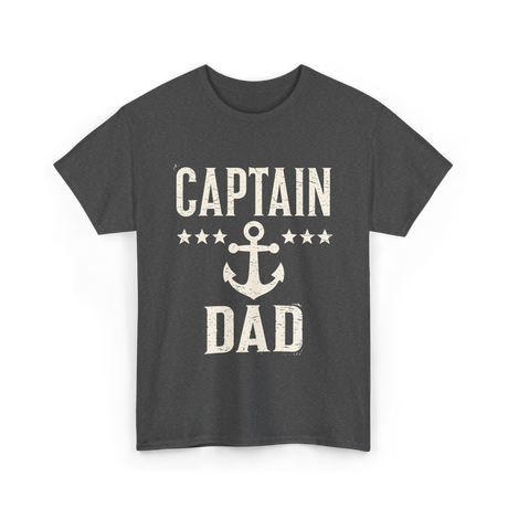 Captain Dad Anchor Boating T-Shirt - Dark Heather