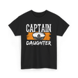 Captain Daughter Sailing Nautical T-Shirt - Black