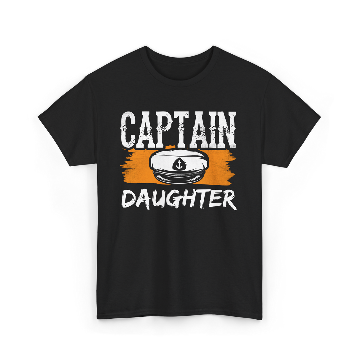 Captain Daughter Sailing Nautical T-Shirt - Black