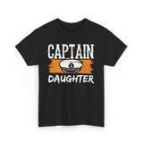 Captain Daughter Sailing Nautical T-Shirt - Black