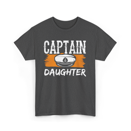 Captain Daughter Sailing Nautical T-Shirt - Dark Heather