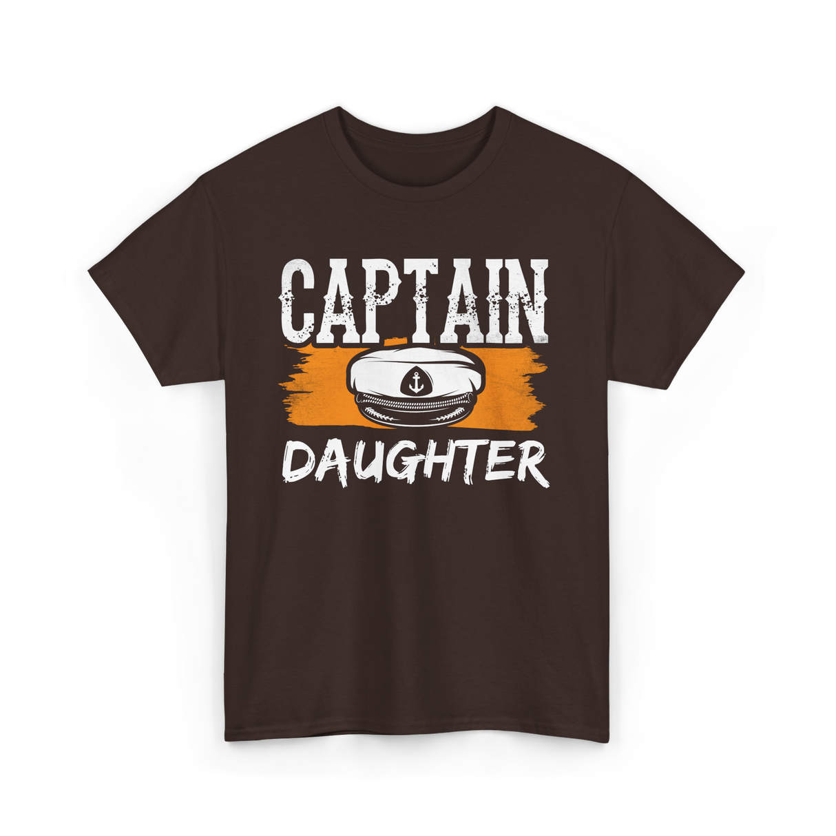 Captain Daughter Sailing Nautical T-Shirt - Dark Chocolate