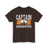 Captain Daughter Sailing Nautical T-Shirt - Dark Chocolate