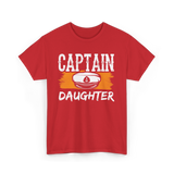 Captain Daughter Sailing Nautical T-Shirt - Red