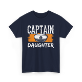 Captain Daughter Sailing Nautical T-Shirt - Navy