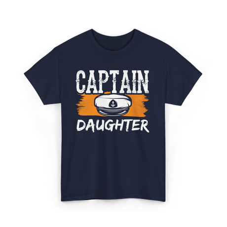 Captain Daughter Sailing Nautical T-Shirt - Navy