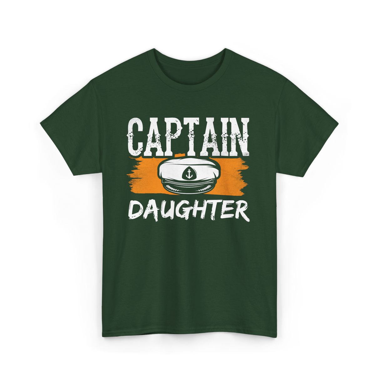 Captain Daughter Sailing Nautical T-Shirt - Forest Green