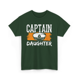 Captain Daughter Sailing Nautical T-Shirt - Forest Green