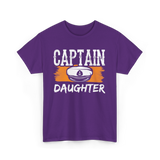 Captain Daughter Sailing Nautical T-Shirt - Purple