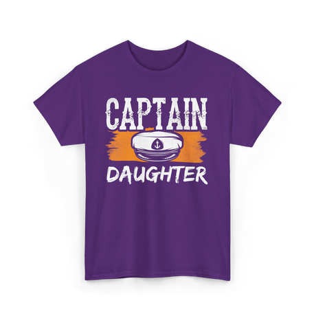 Captain Daughter Sailing Nautical T-Shirt - Purple