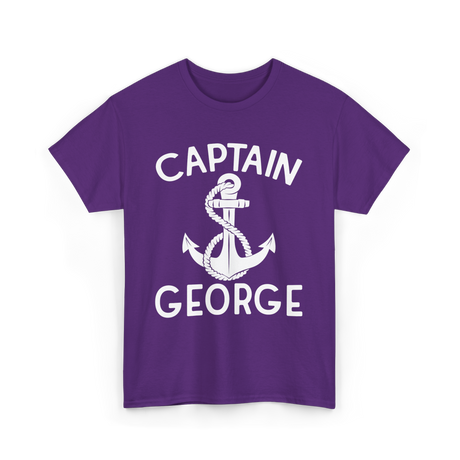 Captain George Boating T-Shirt - Purple