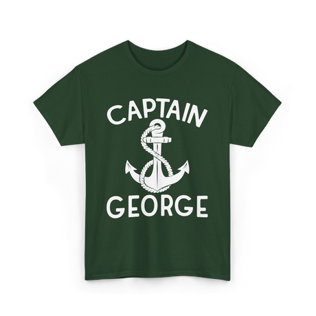 Captain George Boating T-Shirt - Forest Green