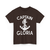 Captain Gloria Boating Captain T-Shirt - Dark Chocolate