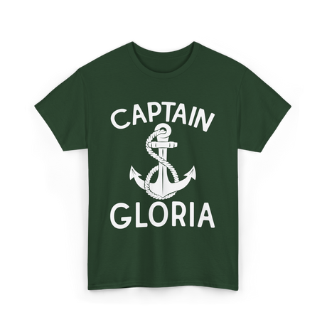 Captain Gloria Boating Captain T-Shirt - Forest Green