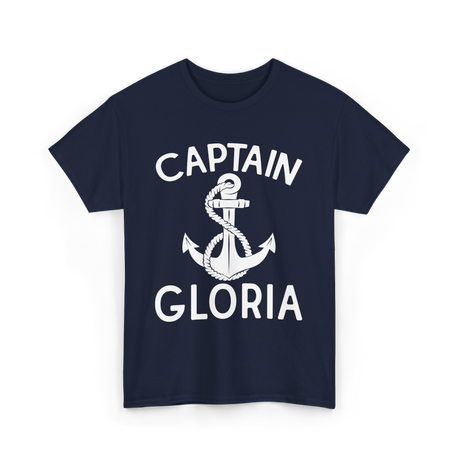 Captain Gloria Boating Captain T-Shirt - Navy