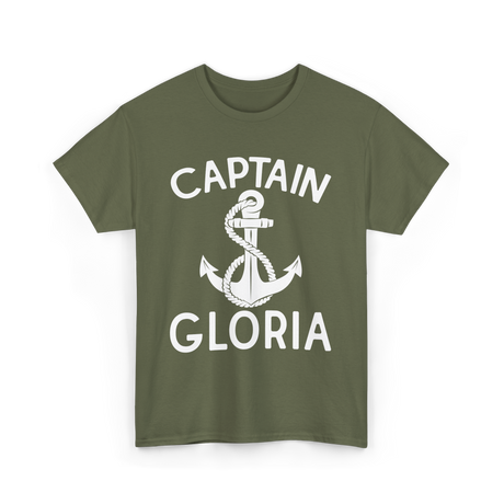 Captain Gloria Boating Captain T-Shirt - Military Green