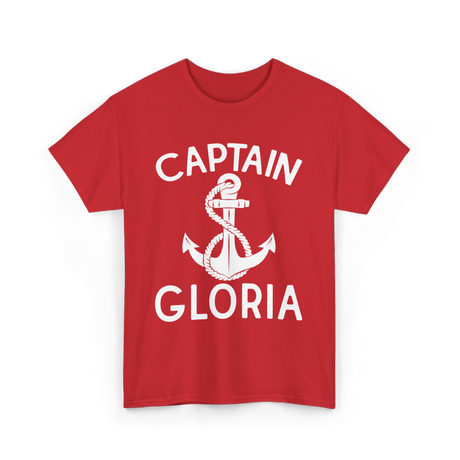 Captain Gloria Boating Captain T-Shirt - Red