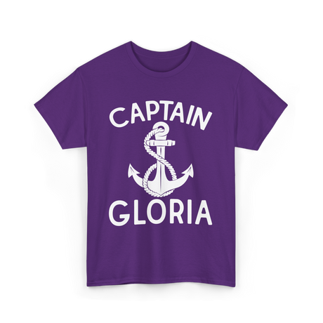 Captain Gloria Boating Captain T-Shirt - Purple