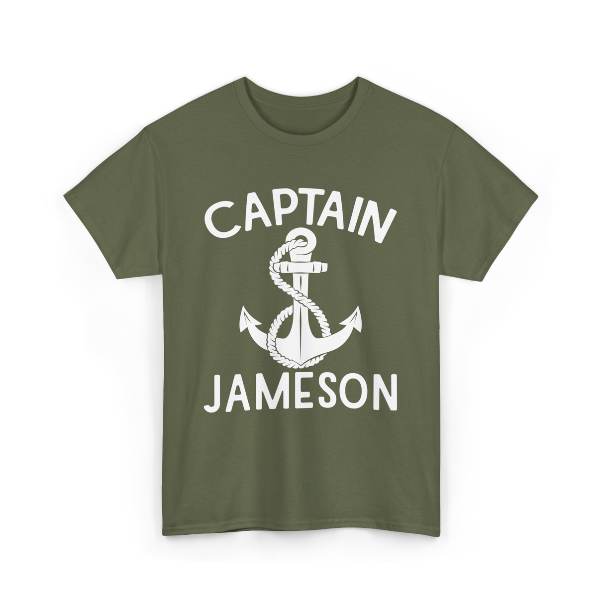 Captain Jameson Yacht Boating T-Shirt - Military Green