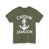 Captain Jameson Yacht Boating T-Shirt - Military Green