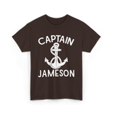 Captain Jameson Yacht Boating T-Shirt - Dark Chocolate